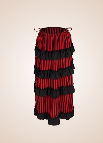 Steampunk Medieval Stripped Skirt - Steampunk Australia