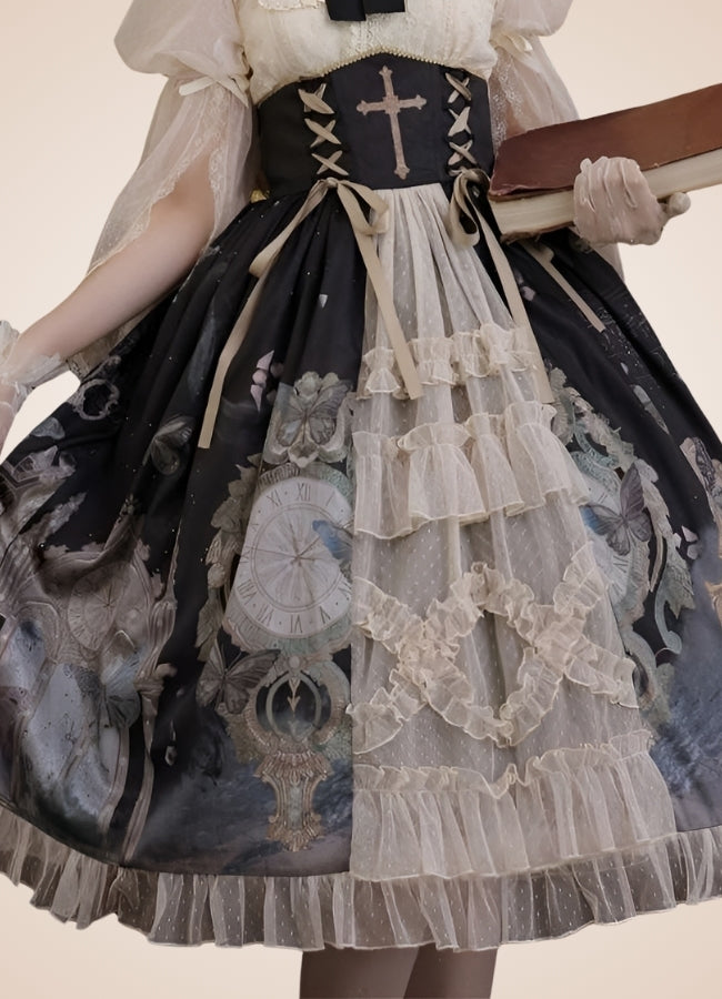 Steampunk Mesh Lolita Skirt - Steampunk Australia