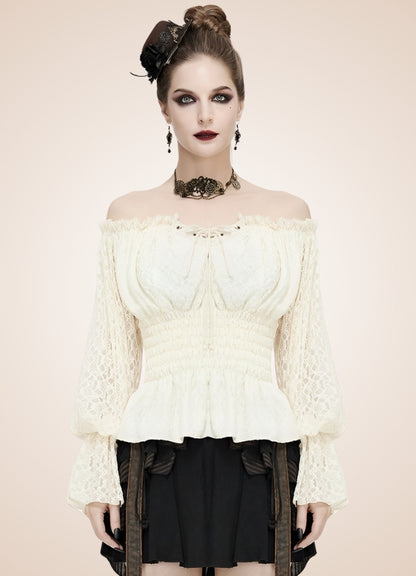 Steampunk Off Shoulder Shirt - Steampunk Australia