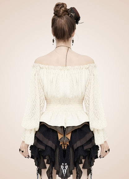 Steampunk Off Shoulder Shirt - Steampunk Australia