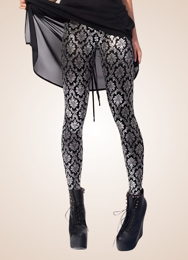 Steampunk Paisley Pattern Legging - Steampunk Australia