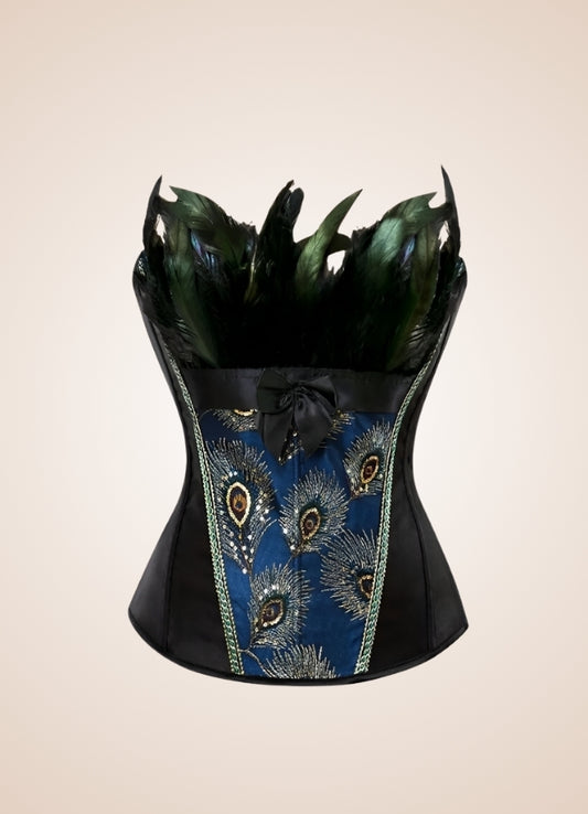 Steampunk Peacock Corset - Steampunk Australia