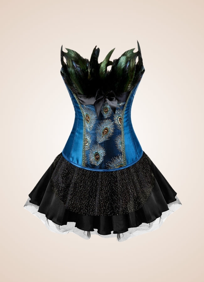 Steampunk Peacock Corset Dress - Steampunk Australia