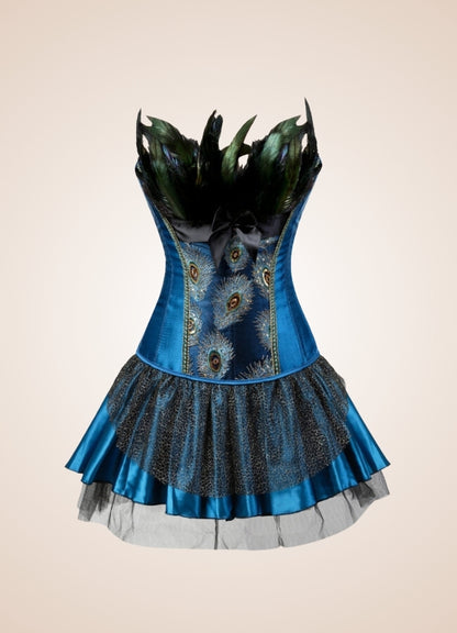 Steampunk Peacock Corset Dress - Steampunk Australia