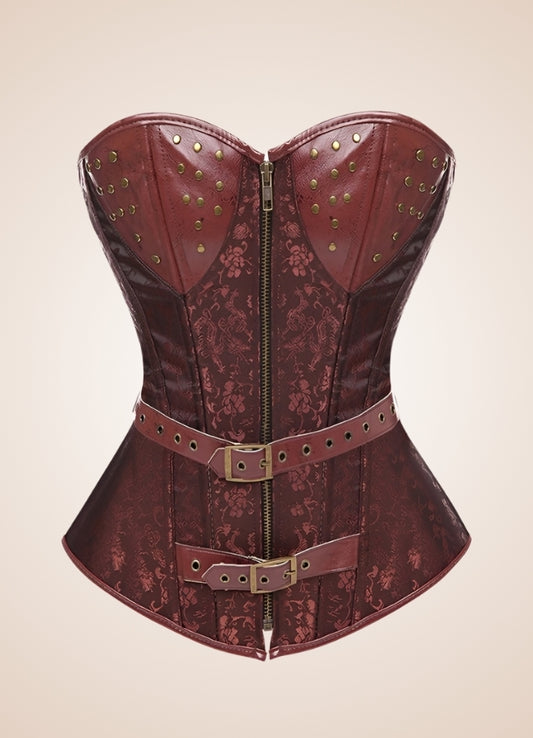 Steampunk Pirate Zipper Corset - Steampunk Australia