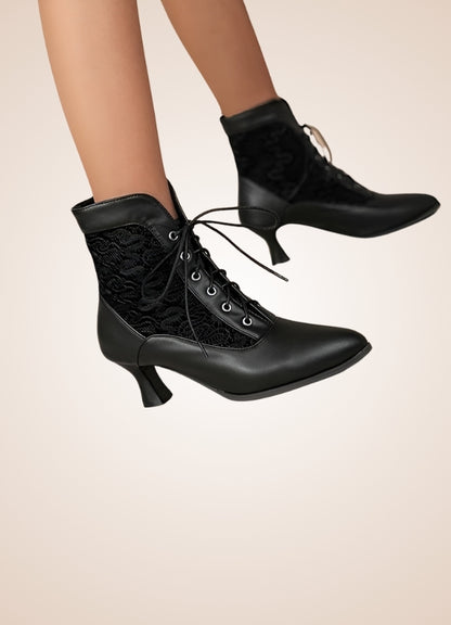 Steampunk Pointed Toe Ankle Boots - Steampunk Australia