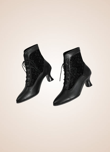 Steampunk Pointed Toe Ankle Boots - Steampunk Australia