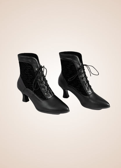 Steampunk Pointed Toe Ankle Boots - Steampunk Australia