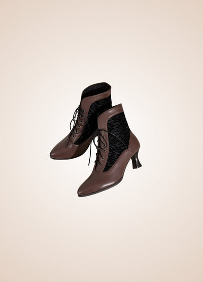 Steampunk Pointed Toe Ankle Boots - Steampunk Australia