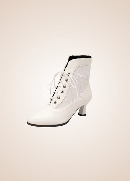 Steampunk Pointed Toe Ankle Boots - Steampunk Australia