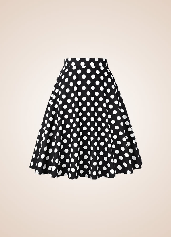 Steampunk Polkadot Midi Skirt - Steampunk Australia