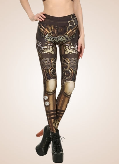 Steampunk Printed Legging - Steampunk Australia