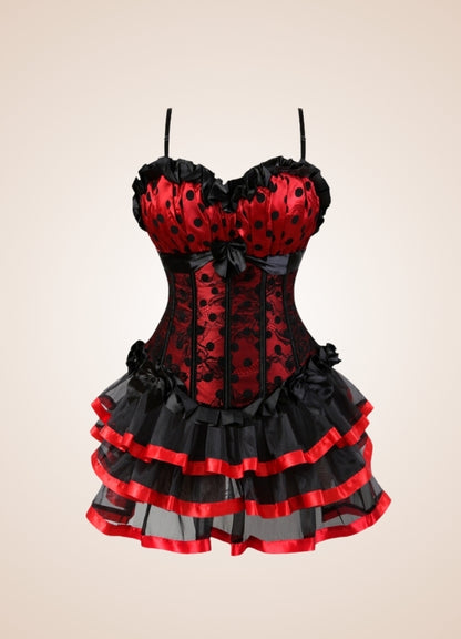 Steampunk Red Corset Mini Dress - Steampunk Australia