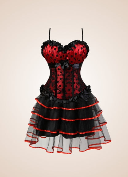 Steampunk Red Corset Mini Dress - Steampunk Australia
