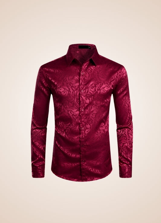 Steampunk Red Flower Pattern Shirt - Steampunk Australia