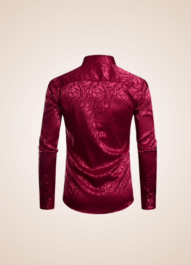 Steampunk Red Flower Pattern Shirt - Steampunk Australia