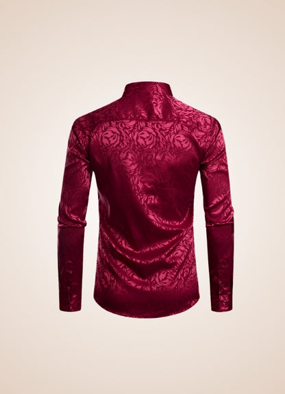 Steampunk Red Flower Pattern Shirt - Steampunk Australia