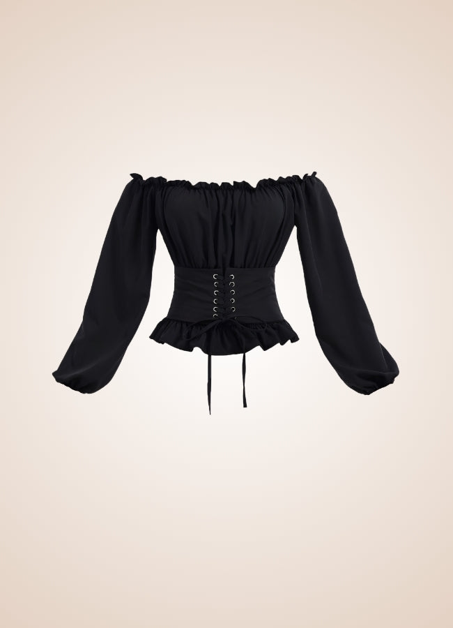 Steampunk Renaissance Off Shoulder Shirt - Steampunk Australia