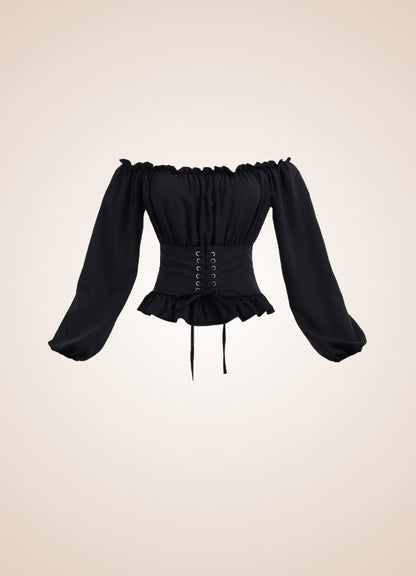 Steampunk Renaissance Off Shoulder Shirt - Steampunk Australia