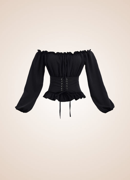 Steampunk Renaissance Off Shoulder Shirt - Steampunk Australia