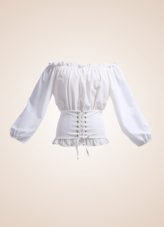 Steampunk Renaissance Off Shoulder Shirt - Steampunk Australia
