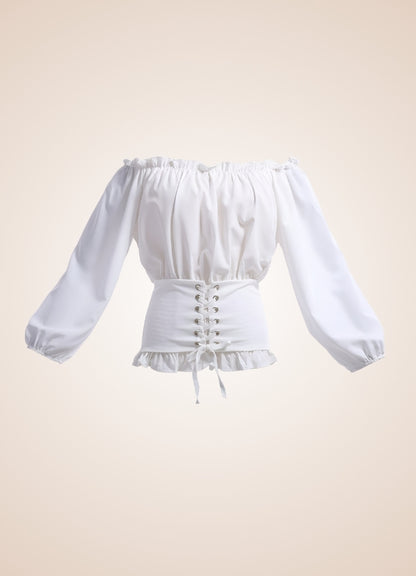 Steampunk Renaissance Off Shoulder Shirt - Steampunk Australia