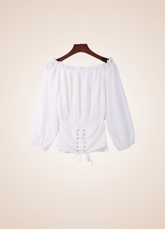 Steampunk Renaissance Off Shoulder Shirt - Steampunk Australia