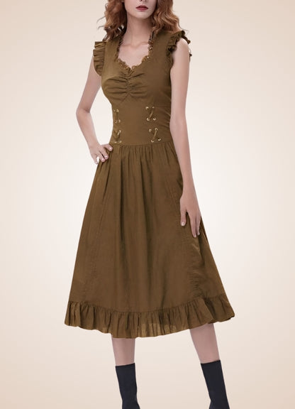 Steampunk Renaissance Sleeveless Dress - Steampunk Australia