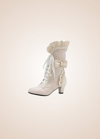 Steampunk Ribbon Heels Boots - Steampunk Australia