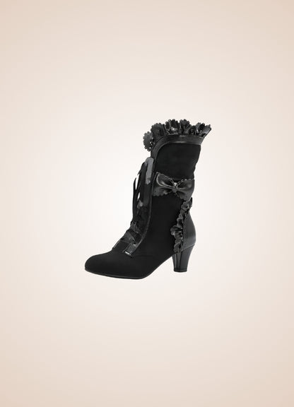 Steampunk Ribbon Heels Boots - Steampunk Australia