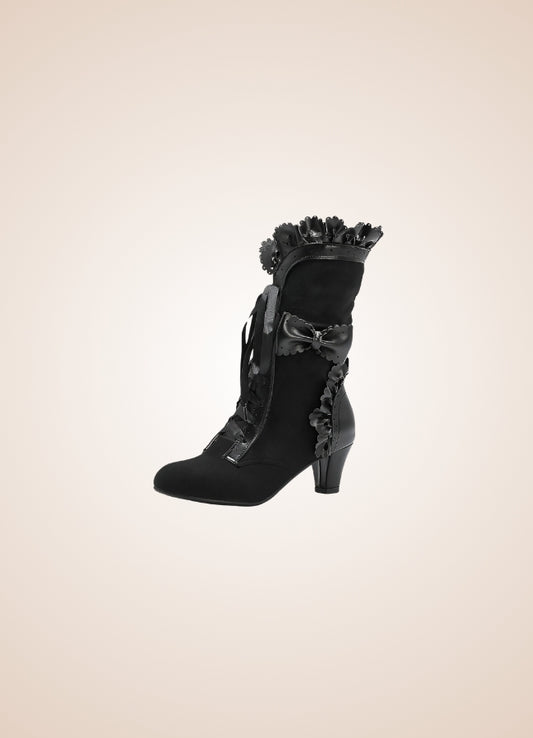 Steampunk Ribbon Heels Boots - Steampunk Australia