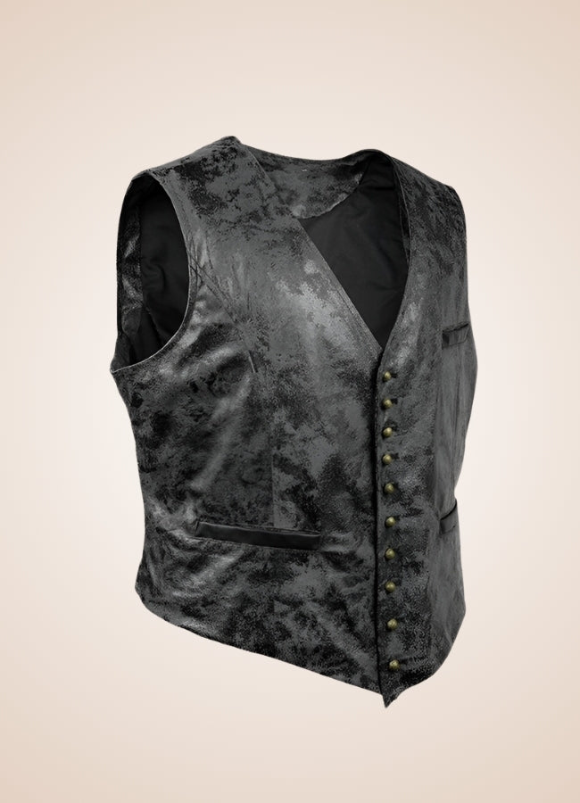 Steampunk Rivet Button Vest - Steampunk Australia