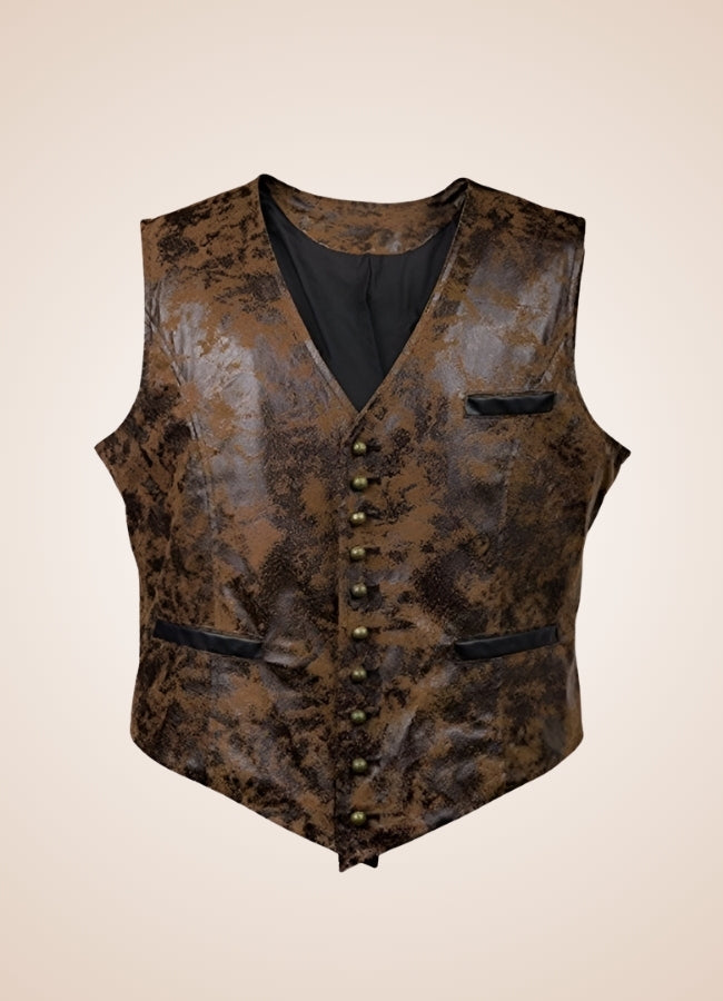 Steampunk Rivet Button Vest - Steampunk Australia