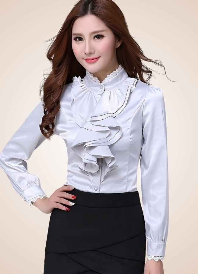 Steampunk Ruffles Chiffon Shirt - Steampunk Australia