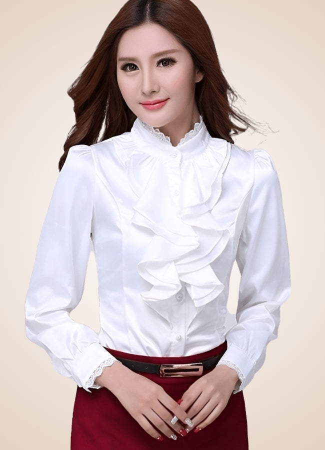 Steampunk Ruffles Chiffon Shirt - Steampunk Australia