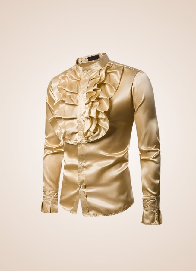 Steampunk Satin Gold Shirt - Steampunk Australia