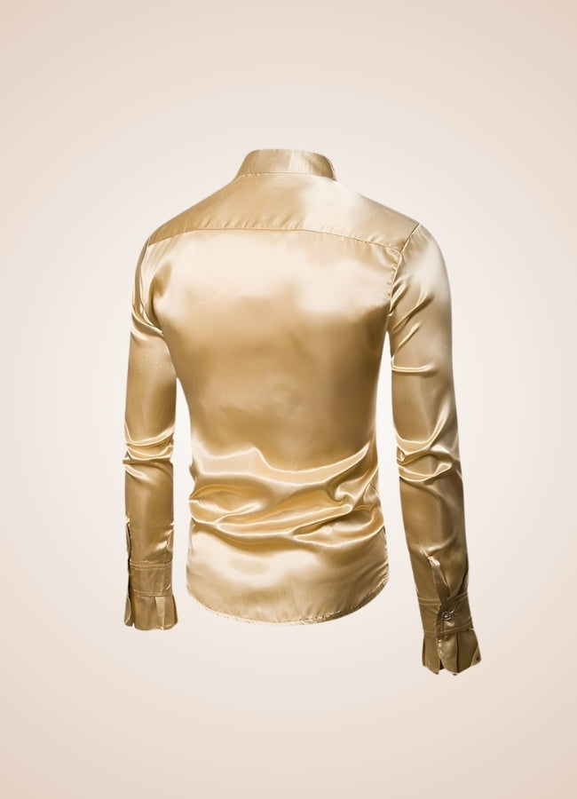 Steampunk Satin Gold Shirt - Steampunk Australia