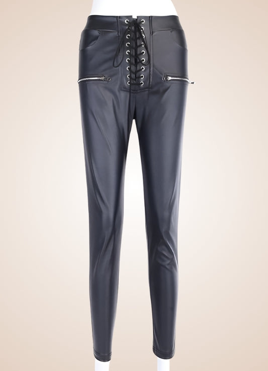 Steampunk Skinny Lace Up Pants - Steampunk Australia