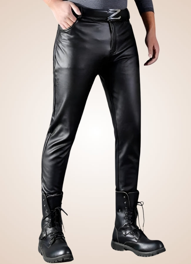 Steampunk Skinny Leather Pants - Steampunk Australia