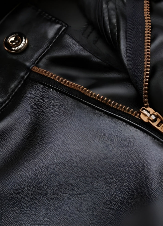 Steampunk Skinny Leather Pants - Steampunk Australia