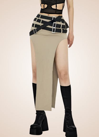 Steampunk Skirt With Belts - Steampunk Australia