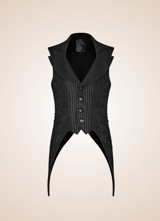 Steampunk Sleeveless Long Vest - Steampunk Australia
