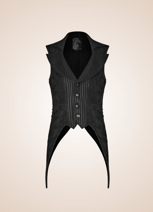 Steampunk Sleeveless Long Vest - Steampunk Australia