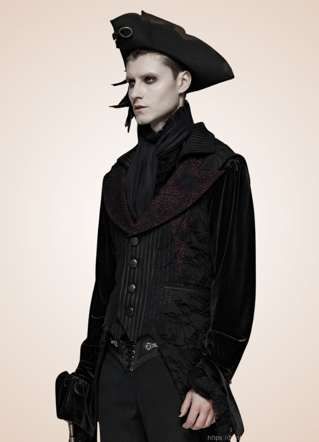 Steampunk Sleeveless Long Vest - Steampunk Australia