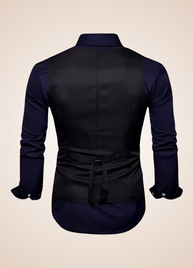 Steampunk Slim Fit Double Breasted Vest - Steampunk Australia