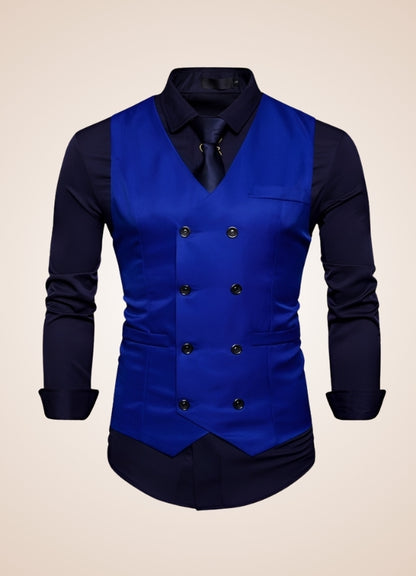 Steampunk Slim Fit Double Breasted Vest - Steampunk Australia
