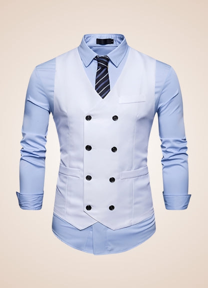 Steampunk Slim Fit Double Breasted Vest - Steampunk Australia