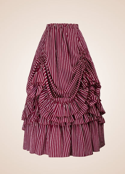 Steampunk Stripped Maxi Skirt - Steampunk Australia