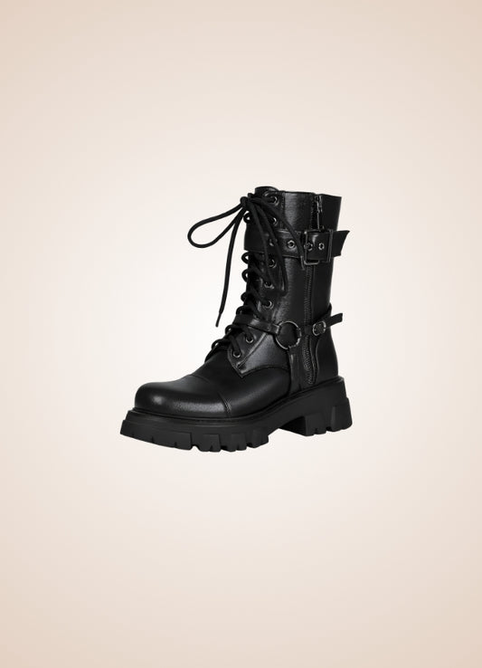 Steampunk Style Zipper Boots - Steampunk Australia