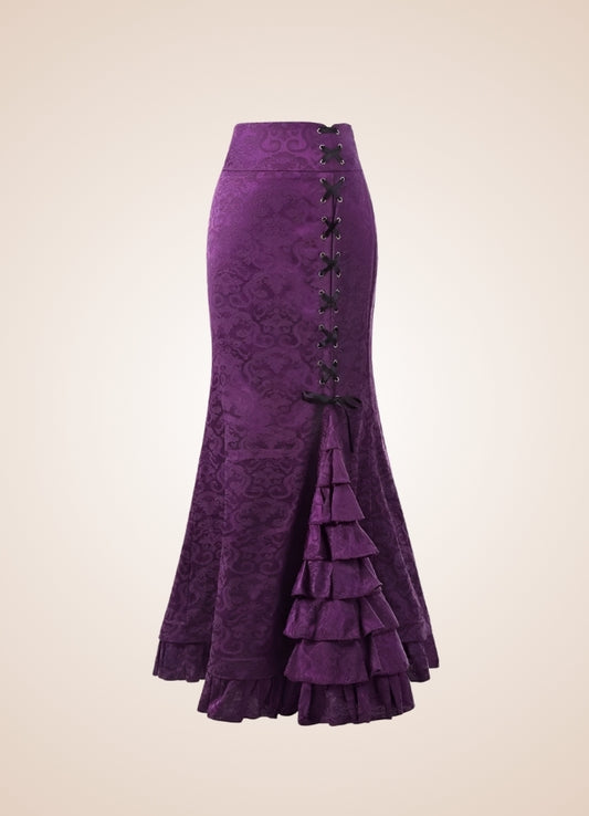 Steampunk Victorian Brocade Skirt - Steampunk Australia